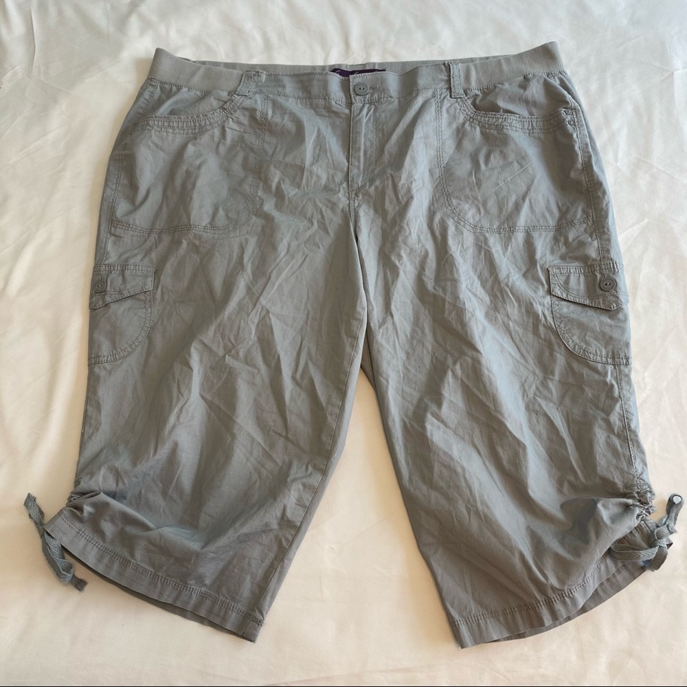 Gloria Vanderbilt Gray Plus Size Capris